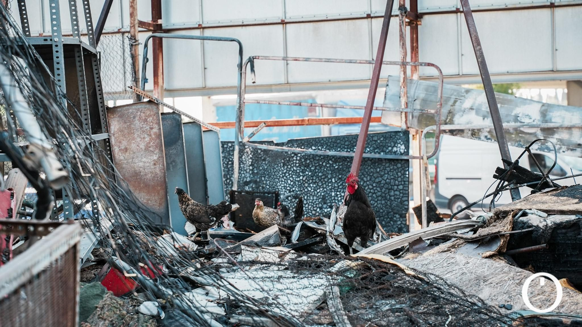 Asentamiento afectado tras el incendio que arrasó varias chabolas