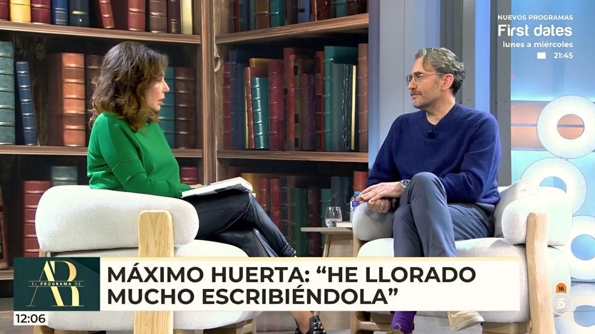 Ana Rosa Quintana entrevista a Máximo Huerta en Telecinco