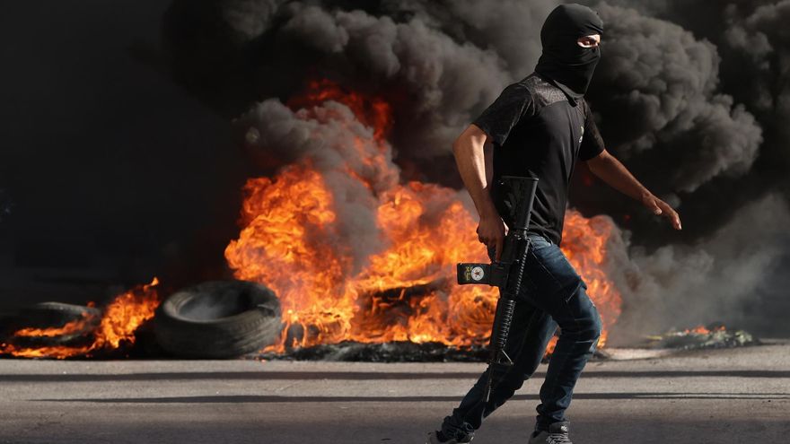 Un palestino armado en Jenin, Cisjordania, a 9 de noviembre