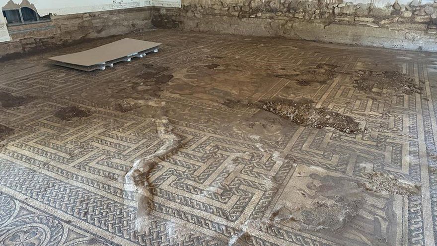 Las tormentas del 13 de junio obligan a intervenir de urgencia en el yacimiento romano de La Malena, en Azuara