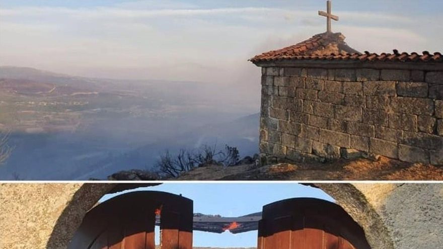 Un incendio forestal calcina una capilla altomedieval en el municipio ourensano de Oímbra