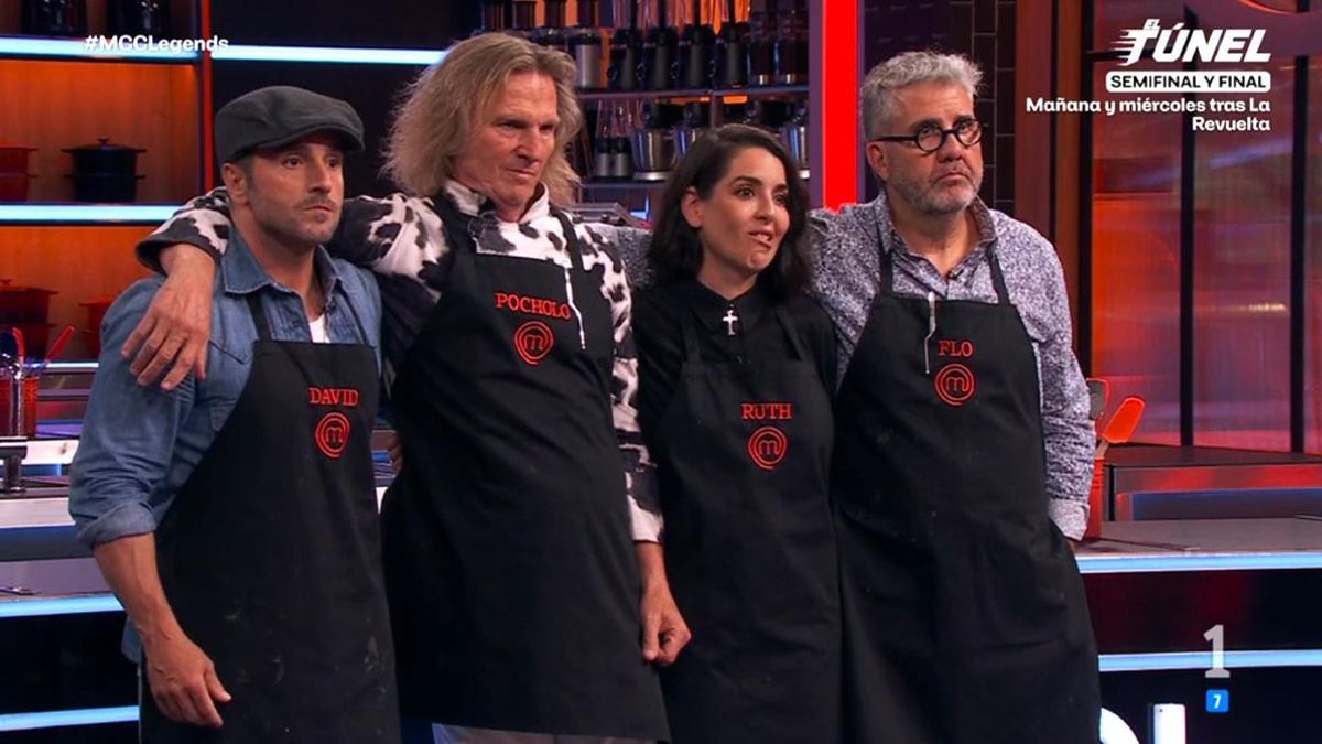 Bustamante, Pocholo, Ruth Lorenzo y Flo, en 'MasterChef Celebrity Legends'