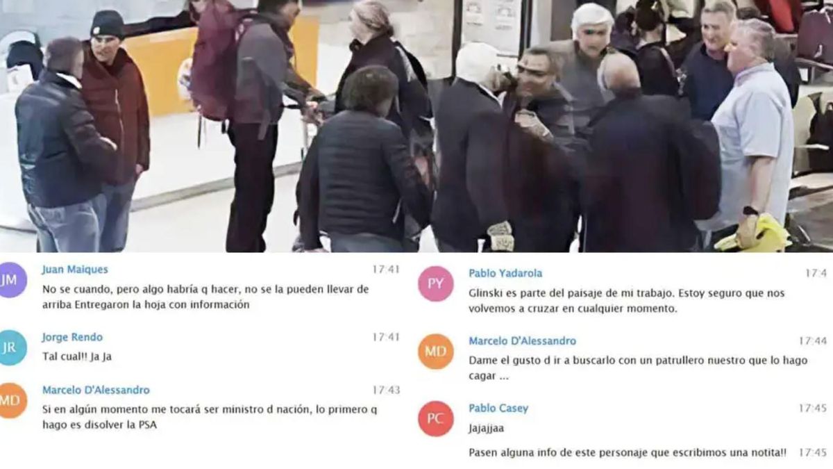 Los chats y las fotos del viaje a Lago Escondido de 2022 que se filtraron y los jueces atribuyeron a un "espionaje ilegal".