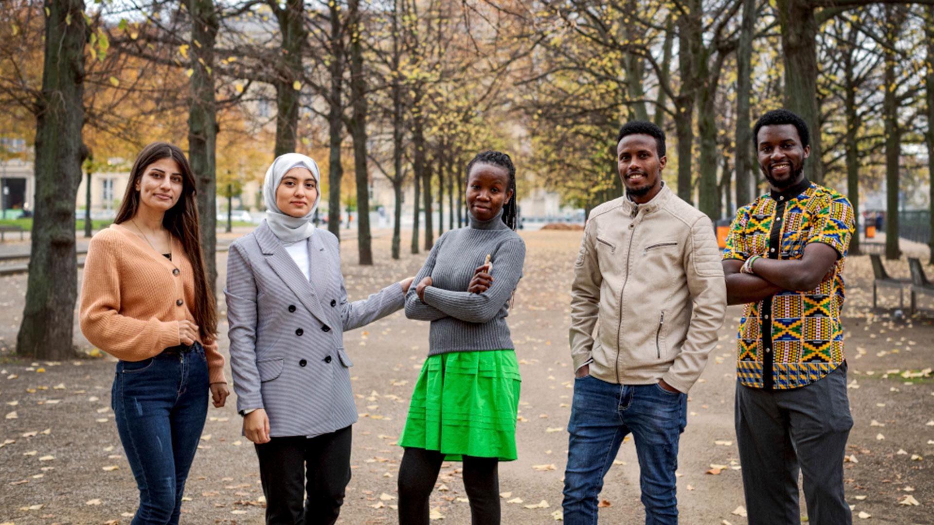 Sara, Nilab, Riama, Abdinasir y Jean-Marie son algunos estudiantes que se han beneficiado de las becas DAFI