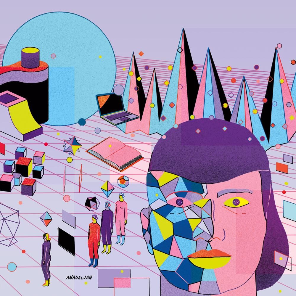 Ilustración para la revista Telos, por Ana Galvañ (2019).