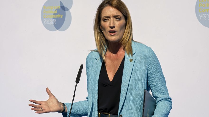 Metsola lamenta la ausencia de Azerbaiyán y Turquía en la cumbre Granada