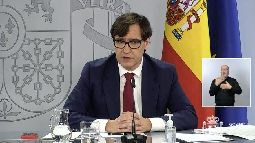 Salvador Illa, ministro de Sanidad, durante rueda de prensa