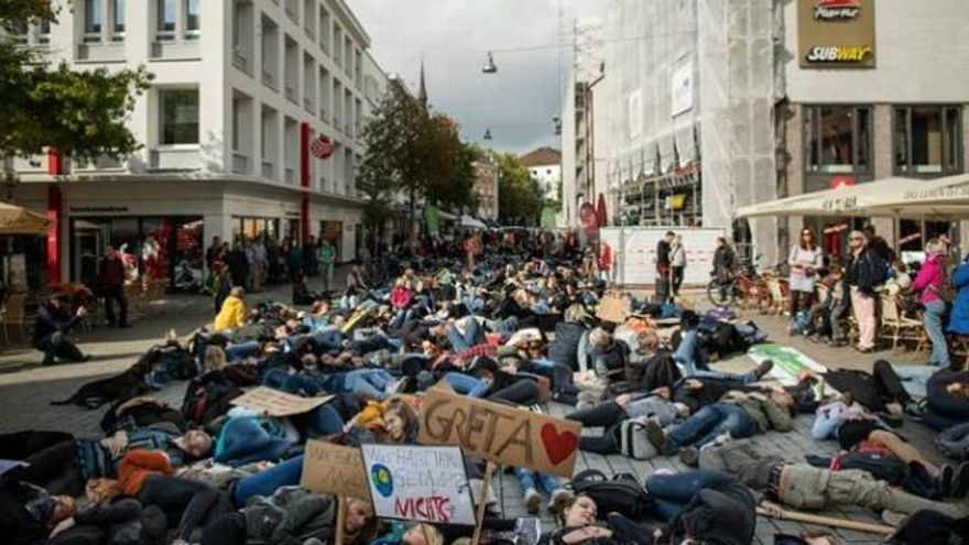 Manifestación movimiento “Rebelión por el Clima”.