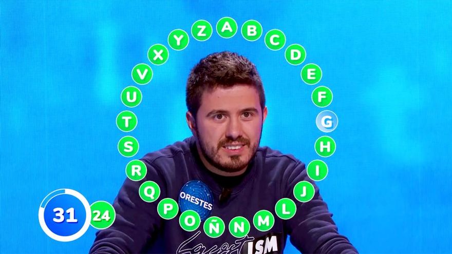 Una pregunta de cine deja a Orestes sin el bote de 'Pasapalabra' en su octavo programa en Antena 3