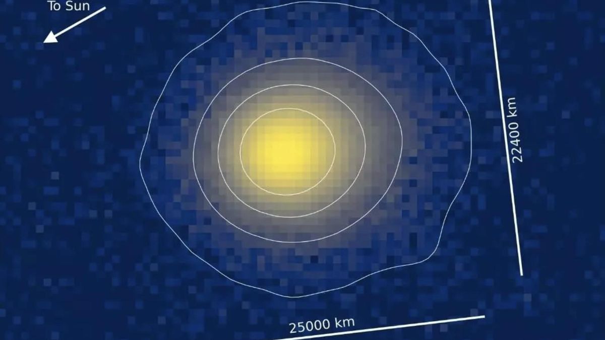 Imagen combinada del cometa interestelar 3I/ATLAS formada por 239 exposiciones de 50 segundos tomadas con el telescopio Two-meter Twin Telescope (TTT3) del Observatorio del Teide.