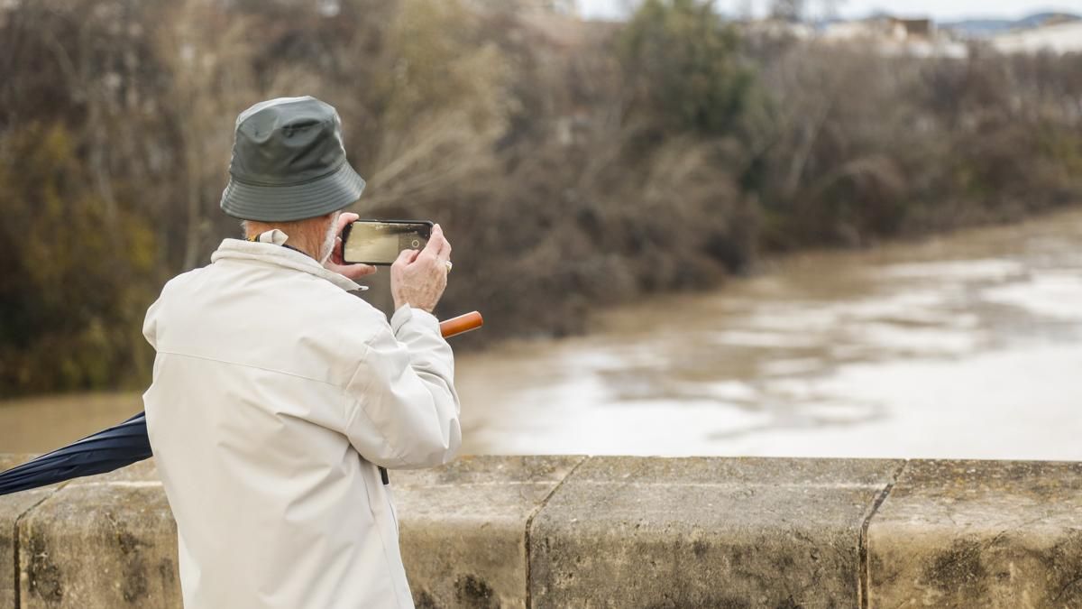 Crecida del río Guadalquivir a su paso por Córdoba