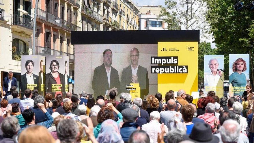 Acto electoral de ERC en la pasada campaña para las generales