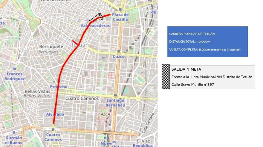 Recorrido de la prueba de 10 km.