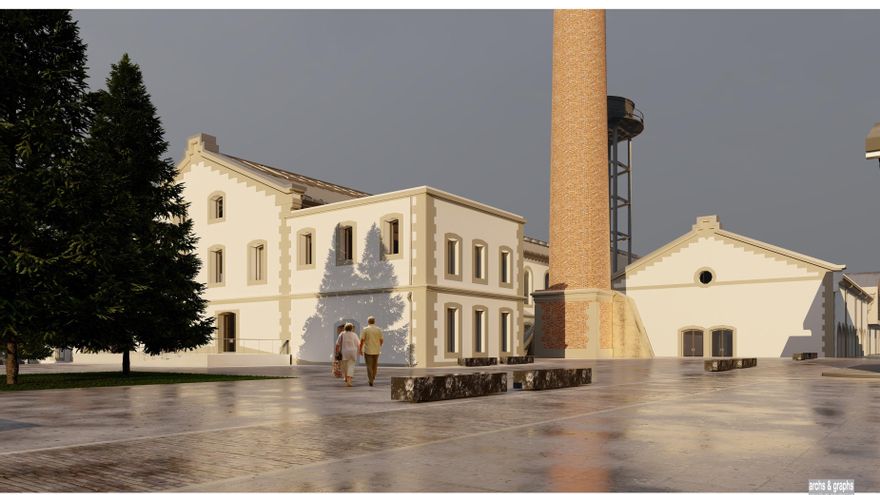 Infografía del futuro centro de arte de La Lechera