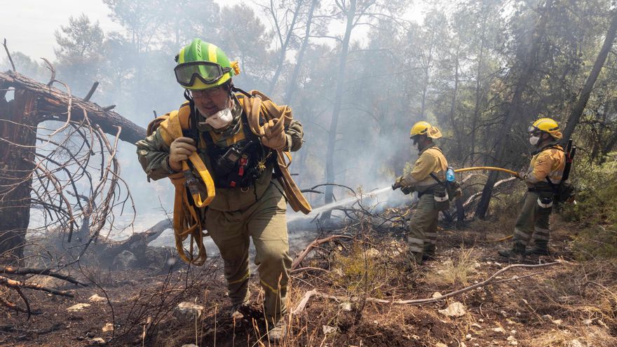 Controlado el incendio declarado el sábado en Sierra de la Silla (Mula)