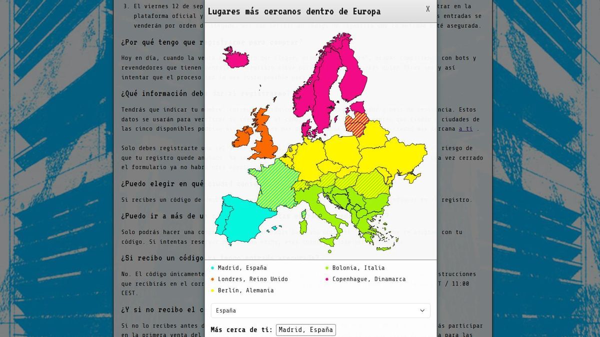 El mapa de registro de Radiohead