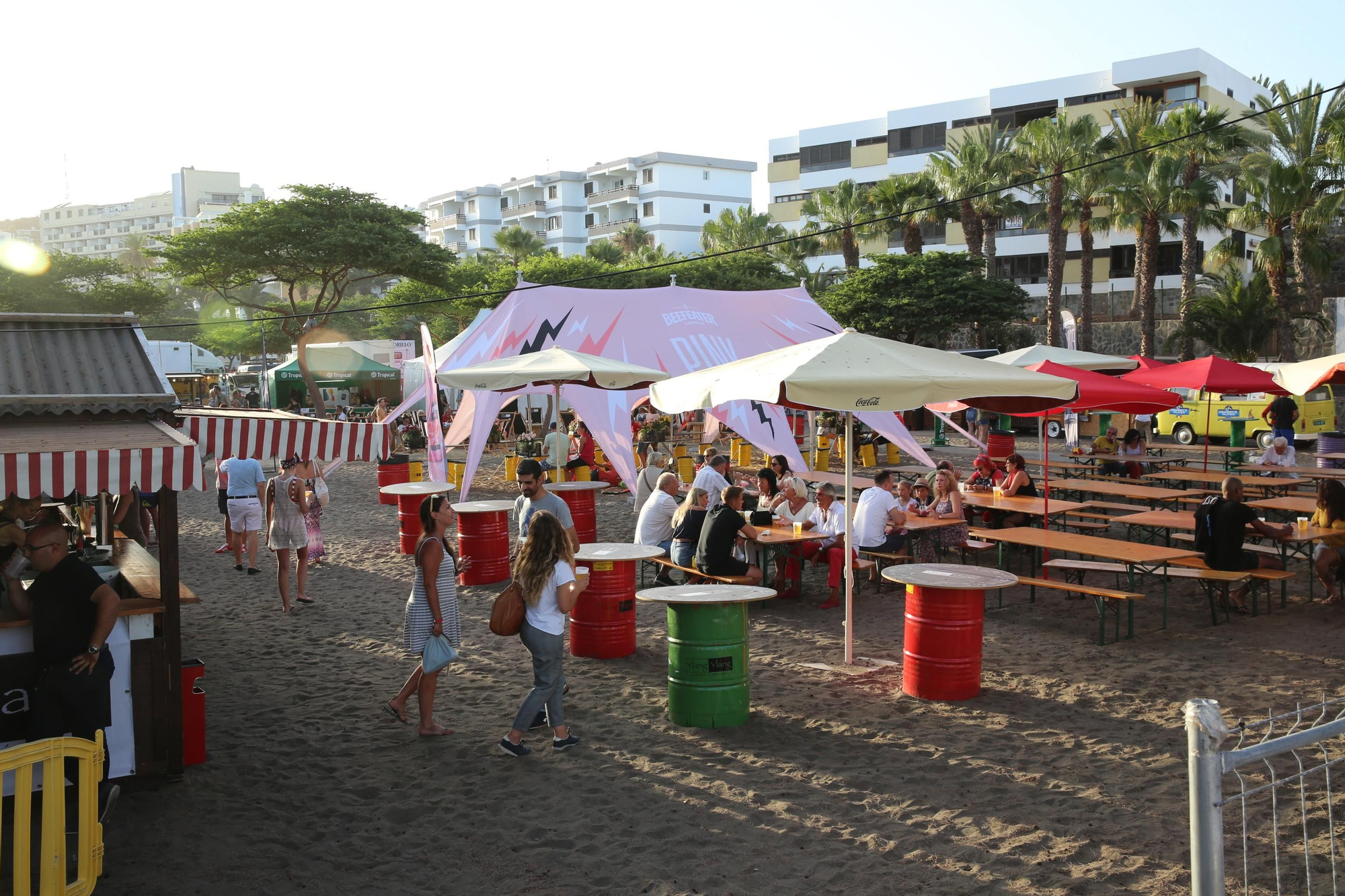 San Agustín se prepara para la primera jornada del Maspalomas Costa Canaria Soul Festival.