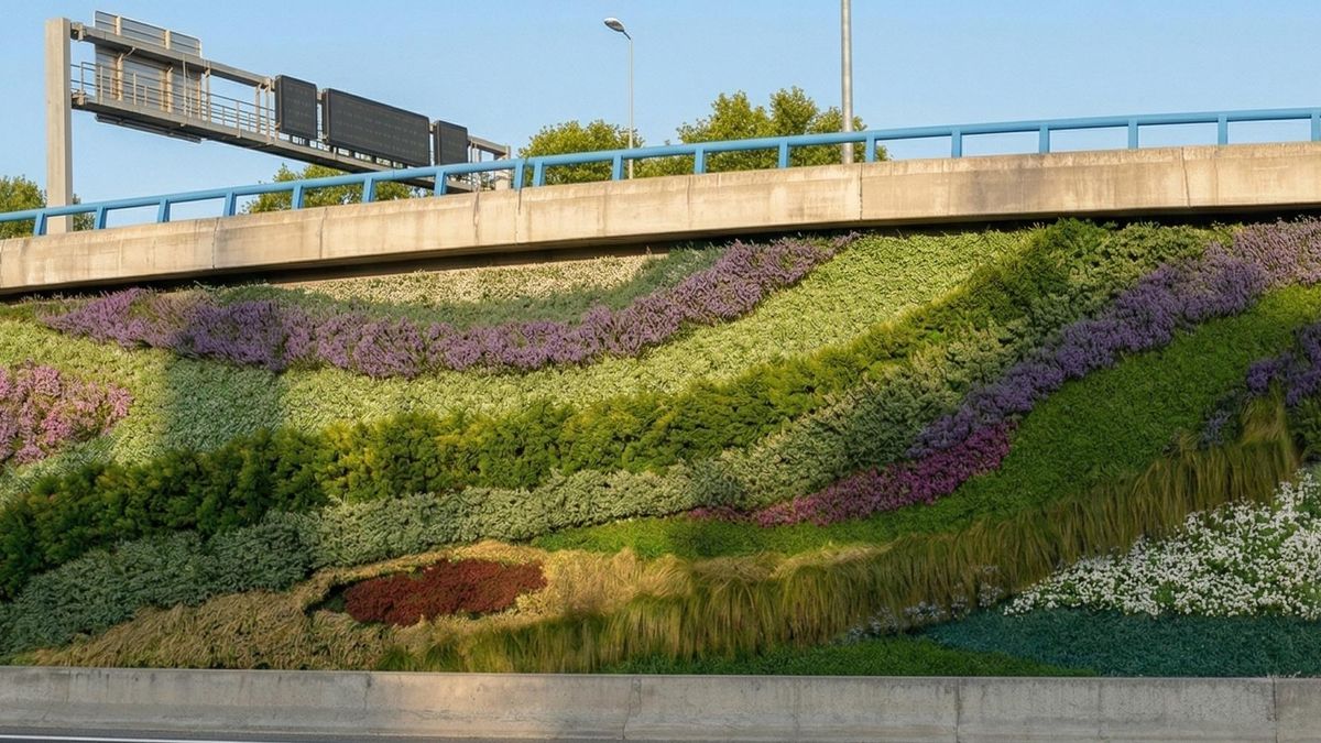 Jardines verticales en el tramo de la M-30 con más tráfico de la ciudad