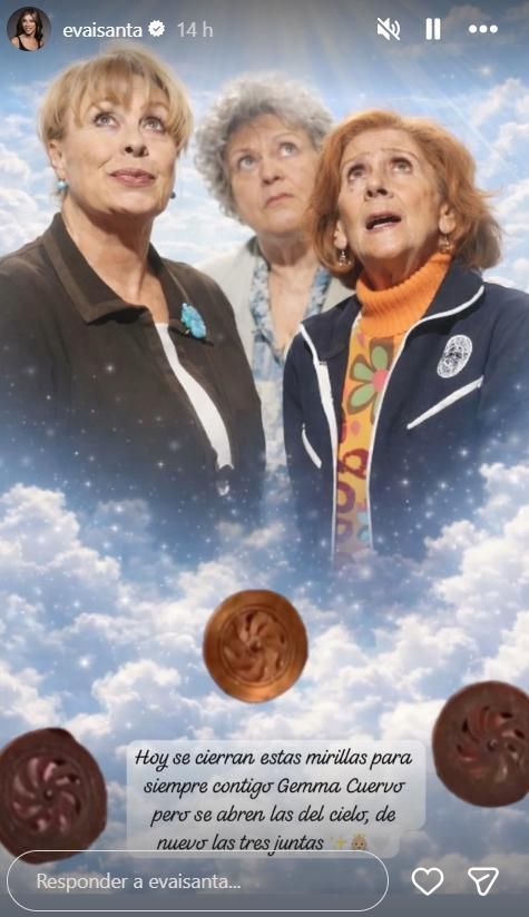 Mensaje de Eva Isanta en Instagram sobre la muerte de Gemma Cuervo