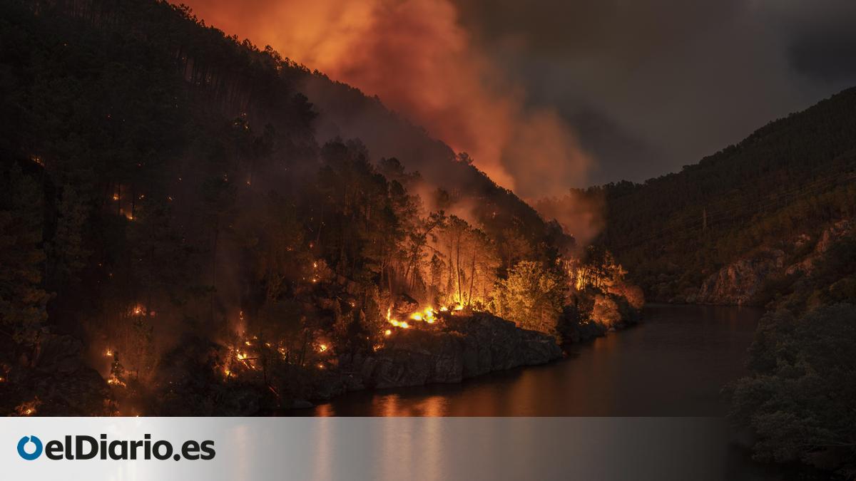 Dos incendios sin extinguir calcinan unas 100 hectáreas en Galicia