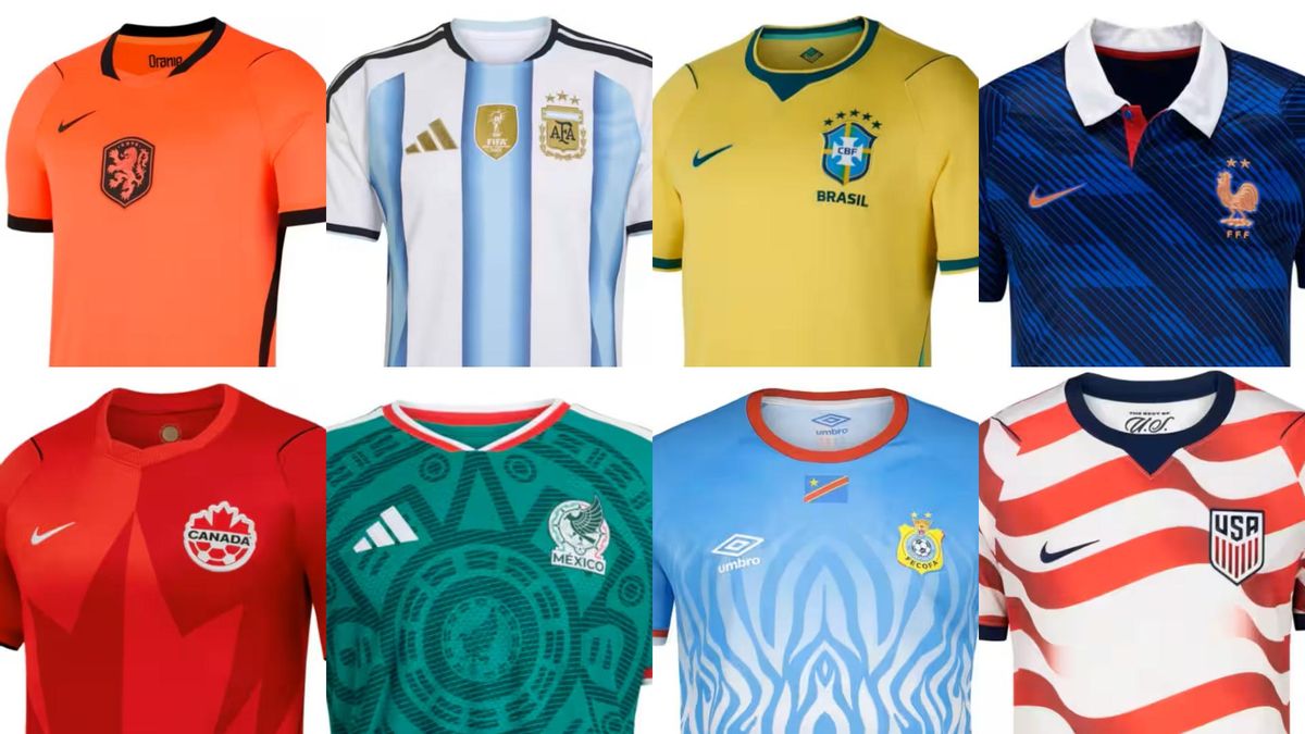 Una a una, las camisetas titulares y alternativas de las 48 selecciones del Mundial 2026