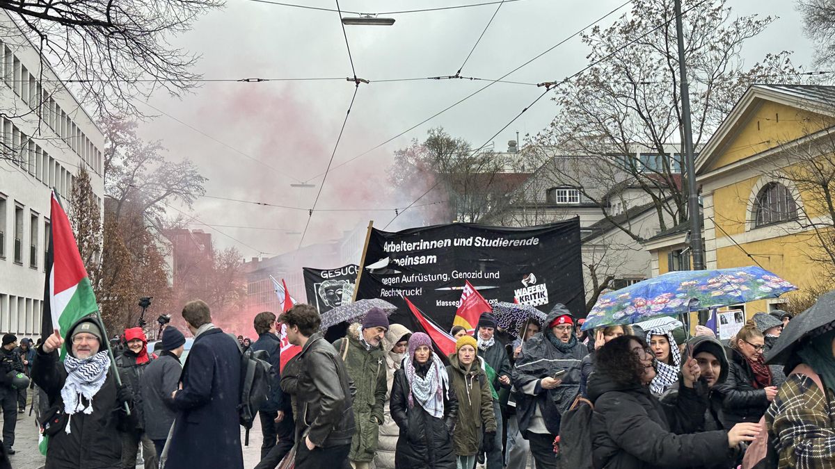 Imagen de una de las marchas de Múnich durante la Conferencia de Seguridad