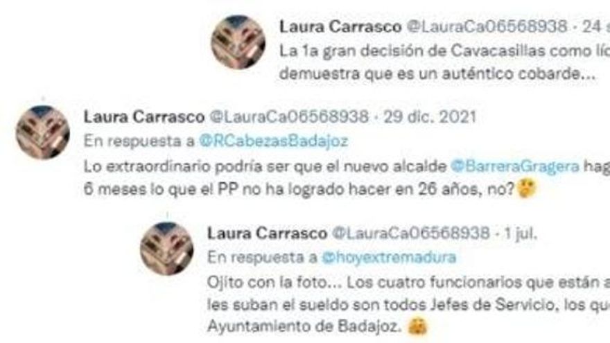"Laura Carrasco", el perfil falso desde el que el jefe de prensa del alcalde de Badajoz atacaba a políticos y periodistas