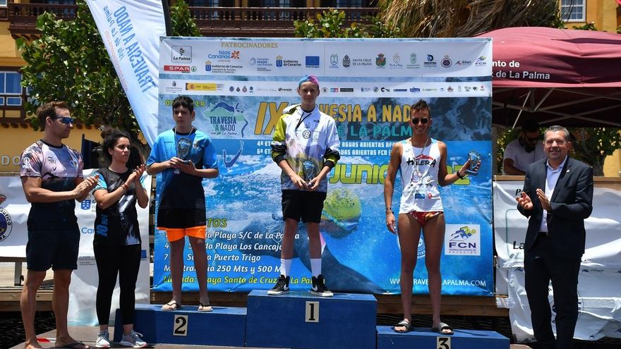 Pódium general masculino 1 km.