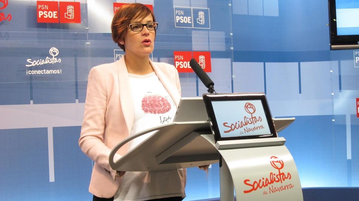 La candidata del PSN a la Presidencia del Gobierno Foral, María Chivite.