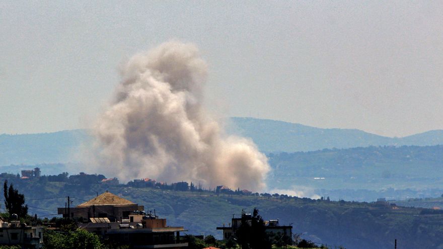 Ataques israelíes en la localidad de Taybeh, al sur de Líbano.