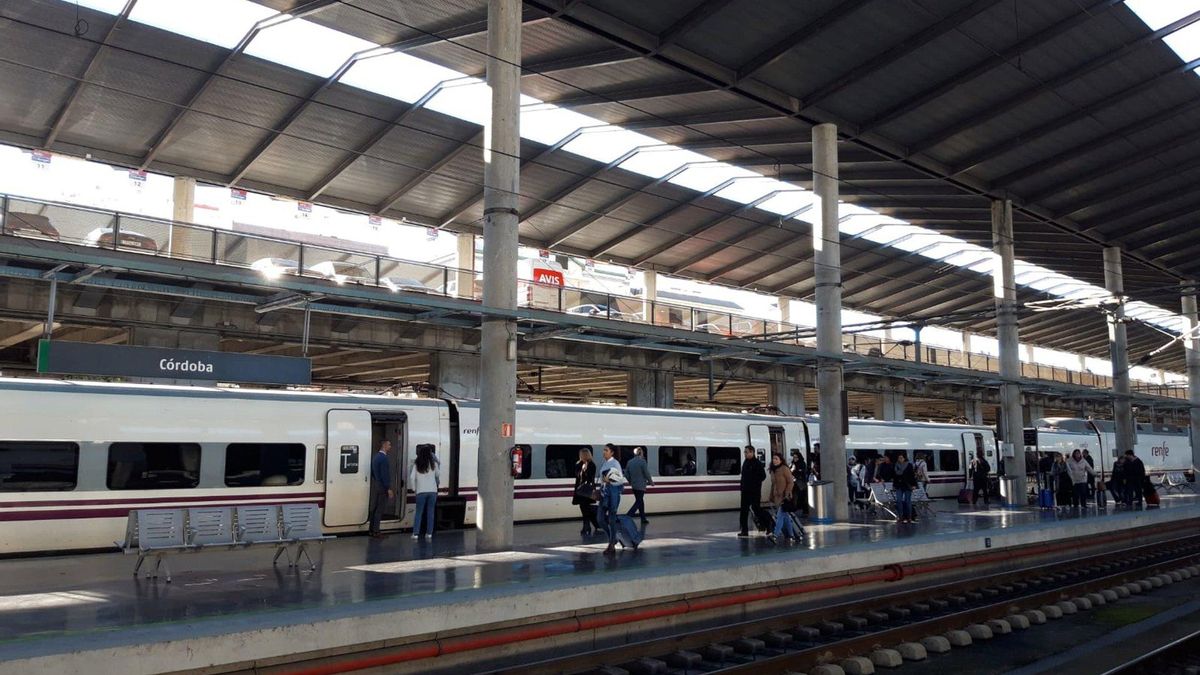 Reubicados en otros trenes los viajeros de un AVE tras quedarse detenido en Córdoba