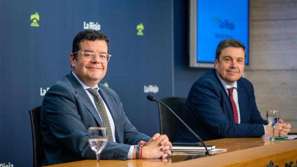 Dominguez y Galiana en la rueda de prensa posterior al Consejo de Gobierno