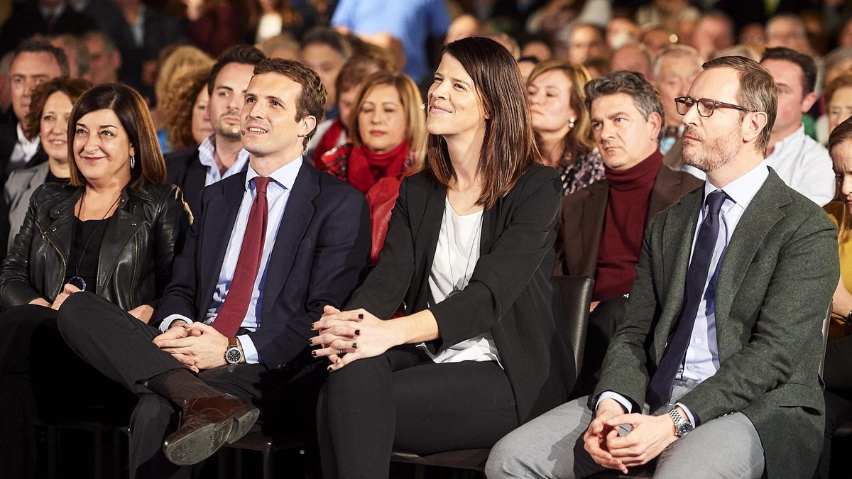 Buruaga, Casado, Beitia y Maroto en la presentación de las candidaturas. | JUANMA SERRANO/EP