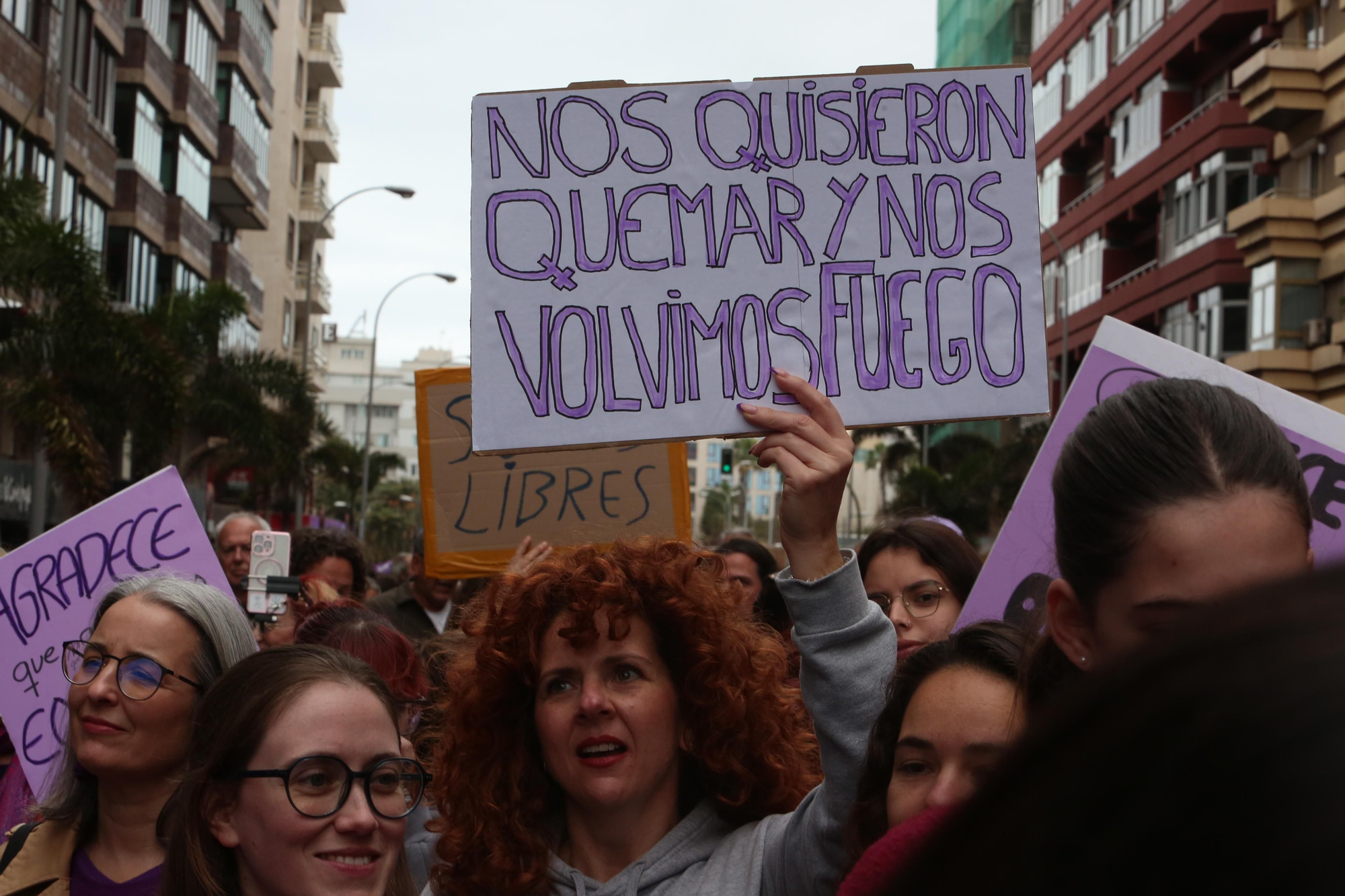 Así se vivió la manifestación por el 8M en Gran Canaria
