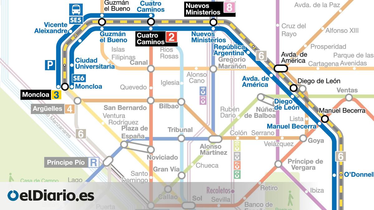 Los nuevos cortes en la línea 6 de Metro de Madrid se adelantan en ...