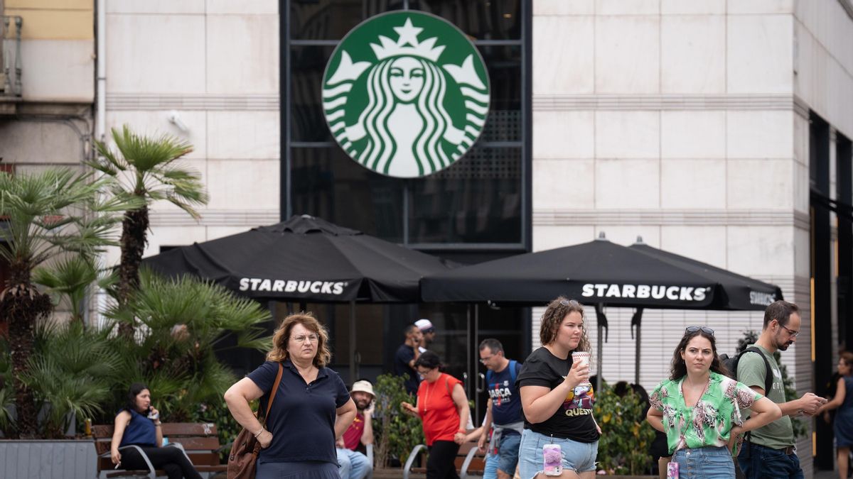 Una cafetería de la franquicia Starbucks en Barcelona.