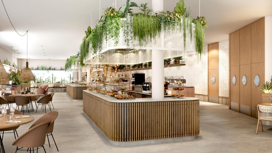 Buffert del hotel Parque Cristóbal en Gran Canaria.