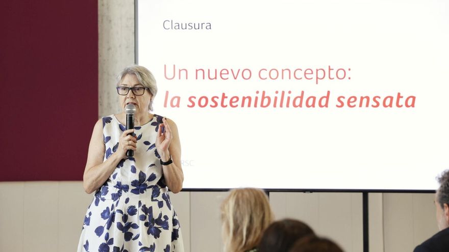 Carmen Riu en la presentación de este viernes.