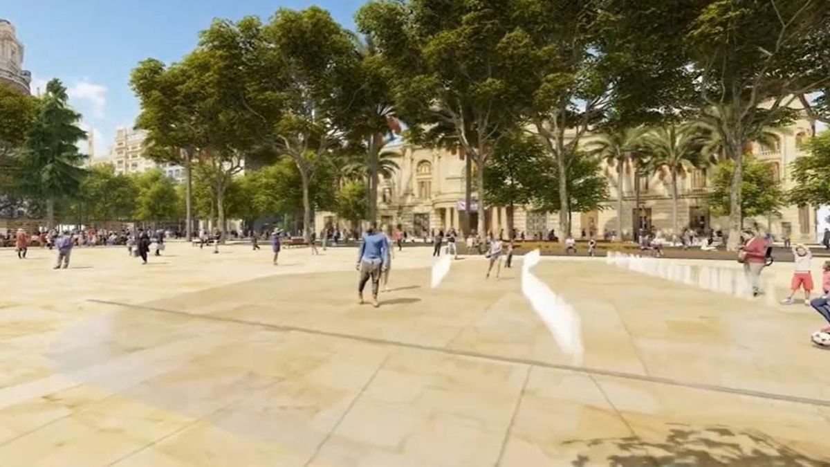 Fuente de chorros de agua eliminada del proyecto.