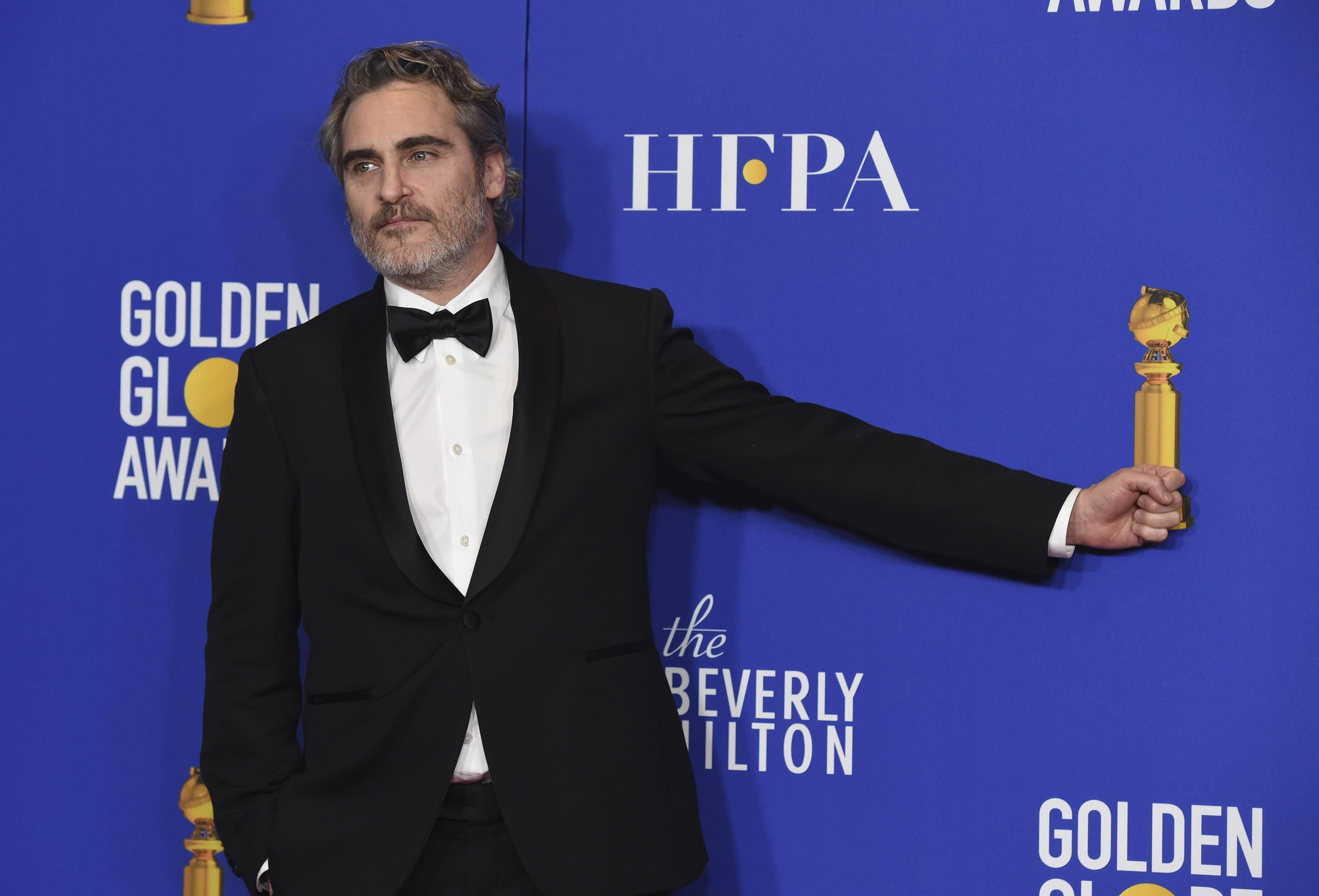 Joaquin Phoenix en los Globos de Oro 2020, en imágenes