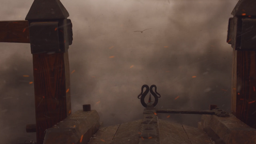 Perspectiva de Bronn con el escorpión de Qyburn