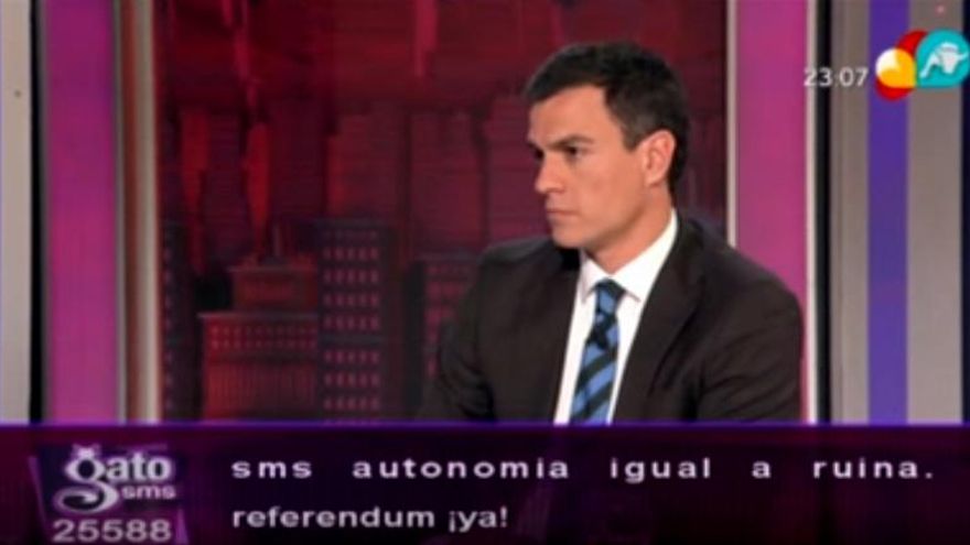 Pedro Sánchez en El gato al agua (2012)