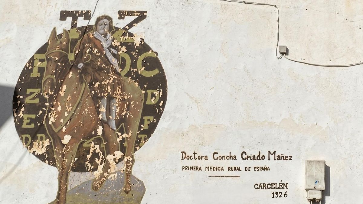Mural dedicado a la doctora Criado en Carcelén (Albacete)