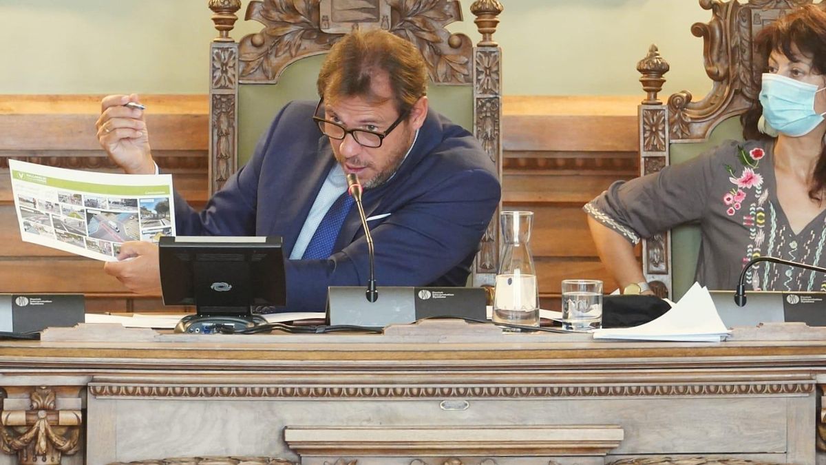 El alcalde de Valladolid durante el Pleno.