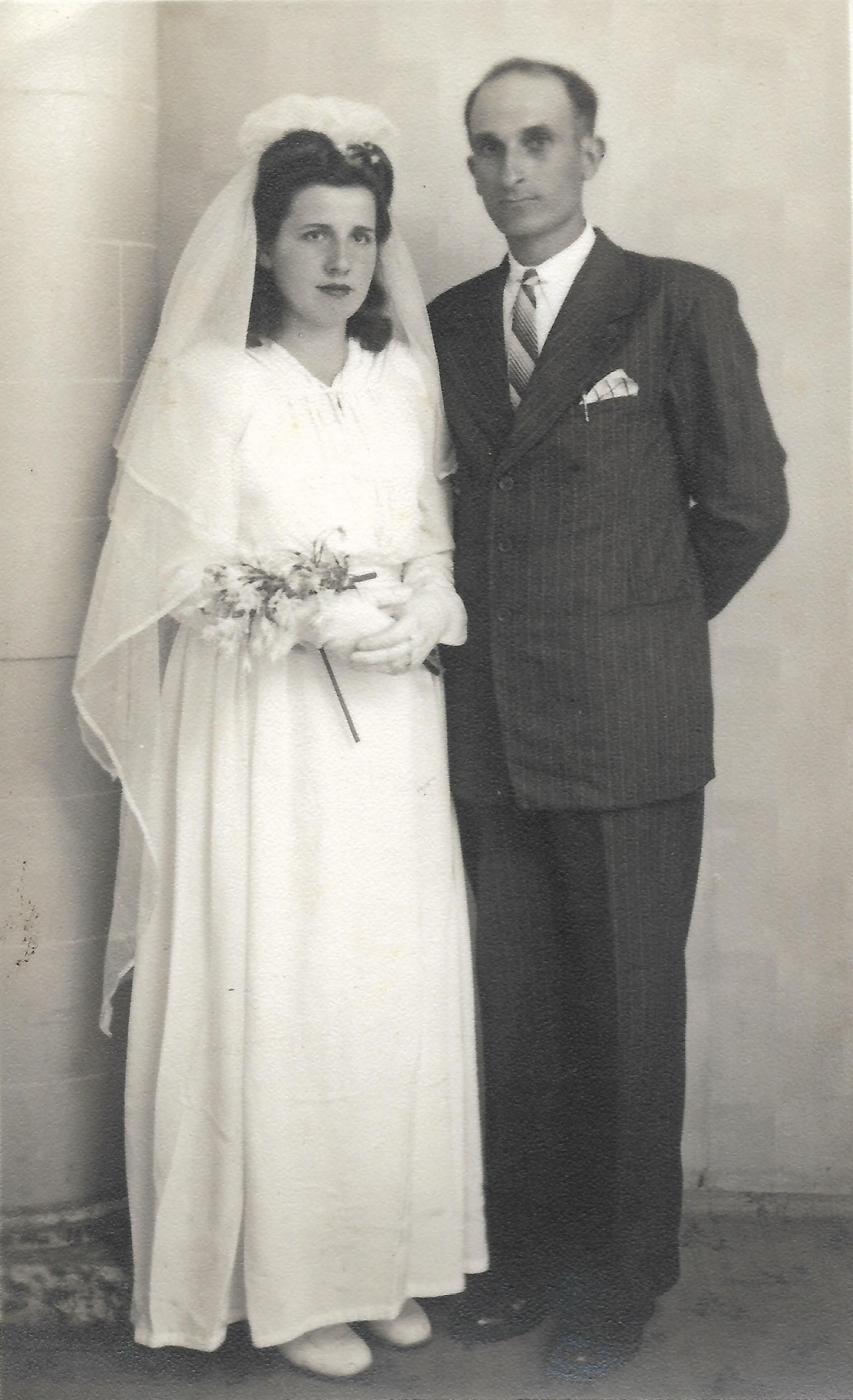 Boda de Margarita Tabares Hernández y Teófilo Barrera Rodríguez, 10 de junio de 1945. Foto: Archivo familiar de Mercedes Barrera Tabares