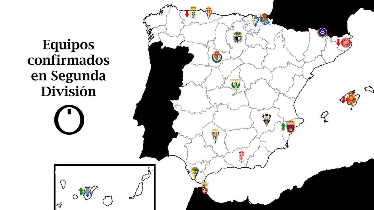 Mapa de Segunda División tras el cierre de la temporada regular