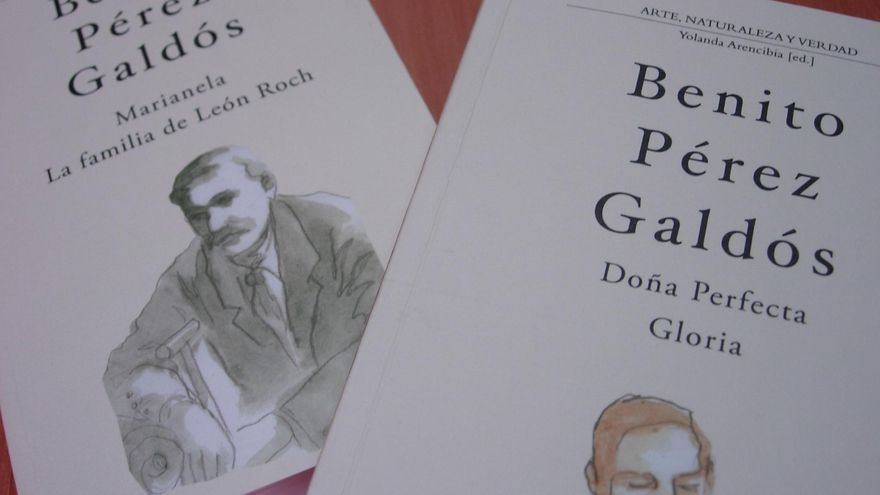 Dos tomos de la colección galdosiana editada por el Cabildo de Gran Canaria en 2005