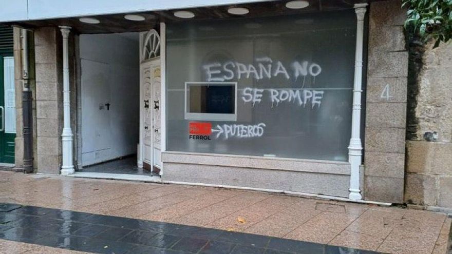 Vandalizan la Casa del Pueblo de Ferrol, localidad de origen del fundador del PSOE