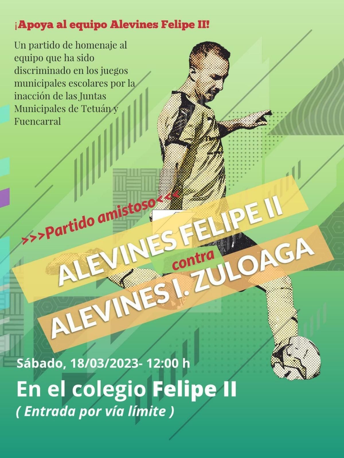 El cartel del partido del sábado está corriendo en los grupos de WhatsApp de Tetuán