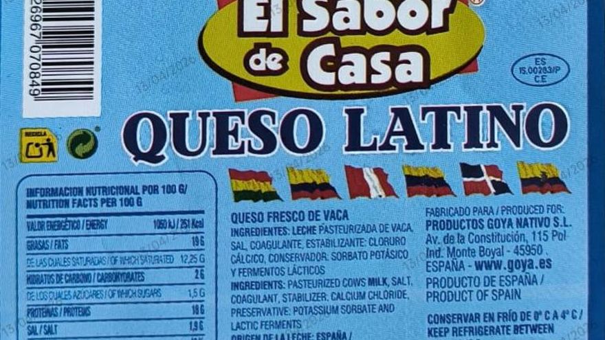 Ampliada la alerta sanitaria por la presencia de listeria en queso fresco de vaca procedente de España